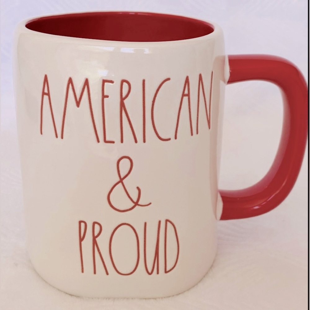 Rae Dunn Patriotic Fourth of July American & Proud Mug